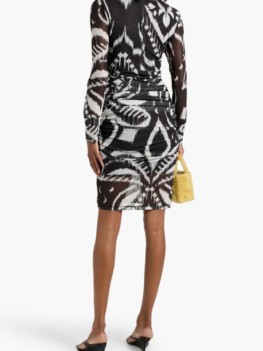 Farm Rio Ruched Printed Stretch-Tulle Midi Dress *BRAND NEW WITH TAGS* - Picture 9 of 11
